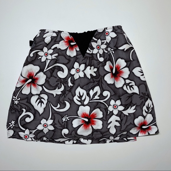 Terry Precision Cycling skort, gray floral print - Picture 6 of 11